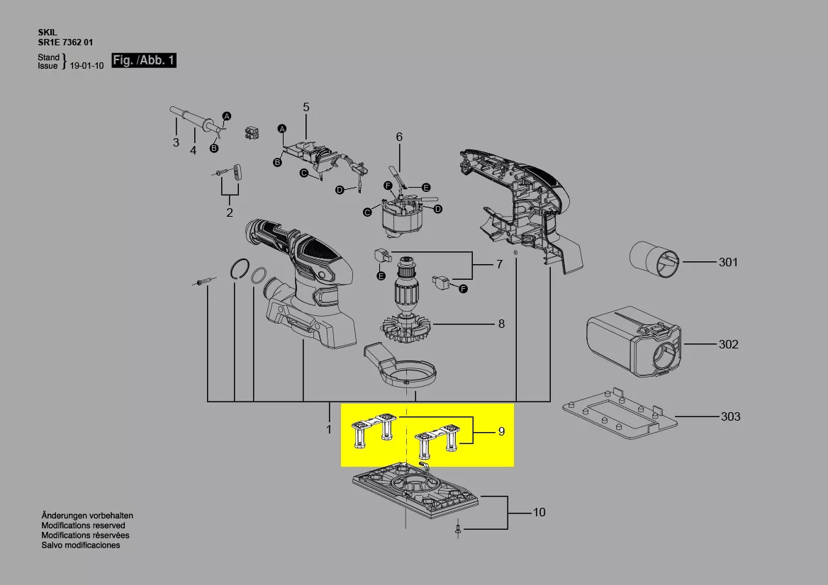 Branche oscillante réf. 2826660001 Skil